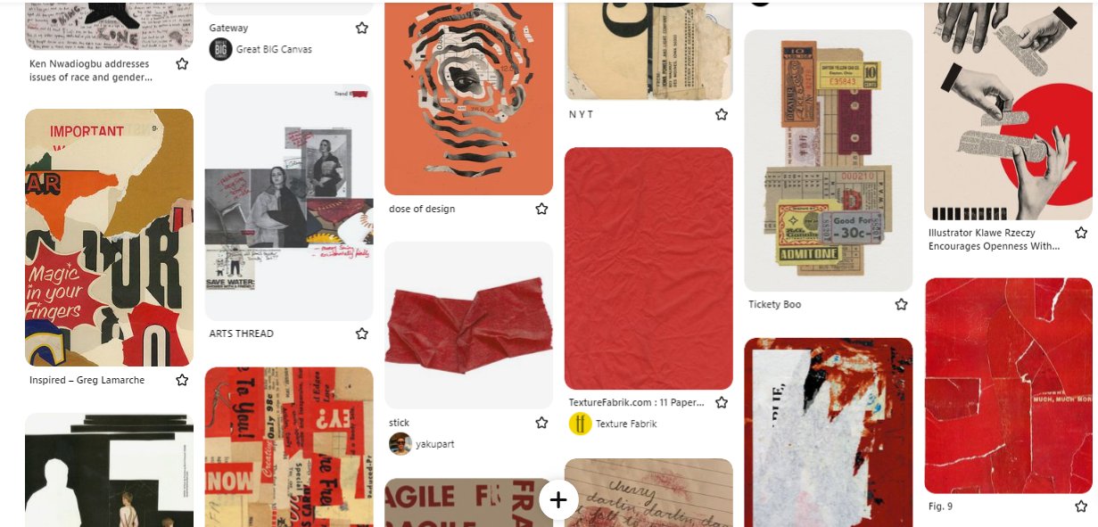 Pinterest moodboard for HOW I brand identity